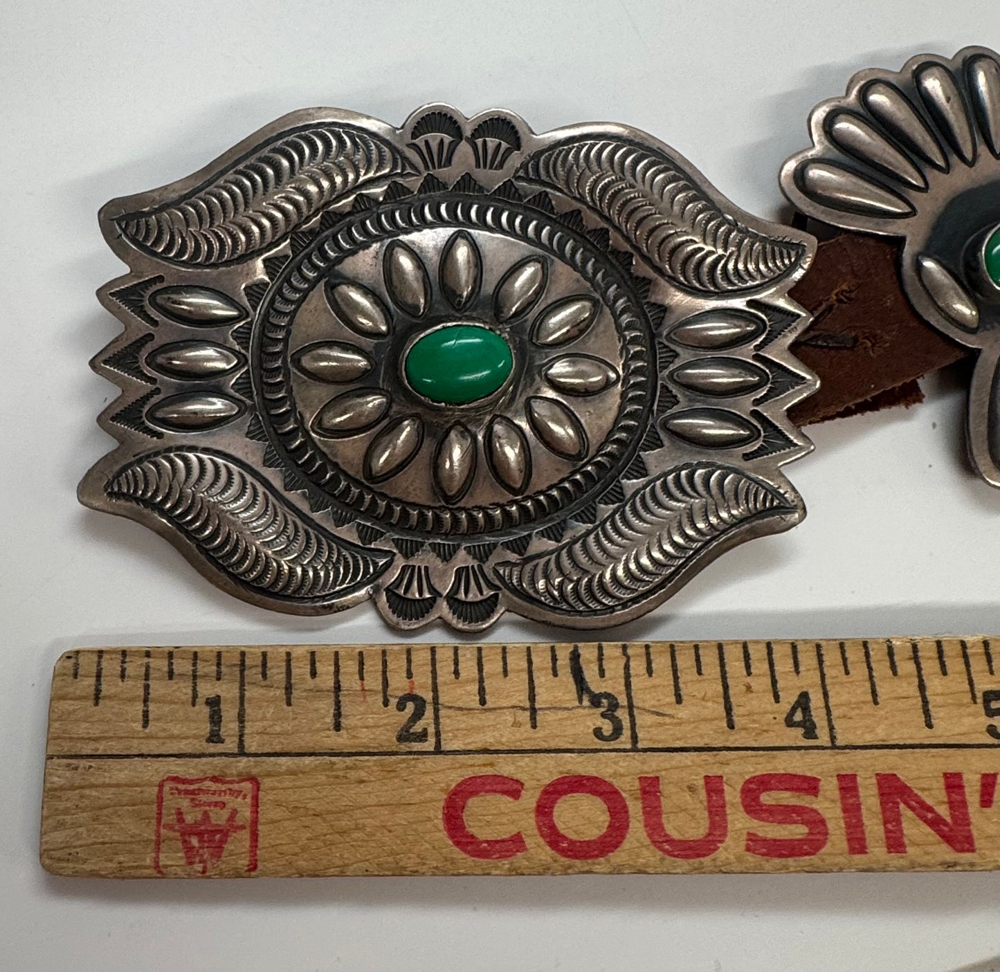 Green Turquoise Concho Belt