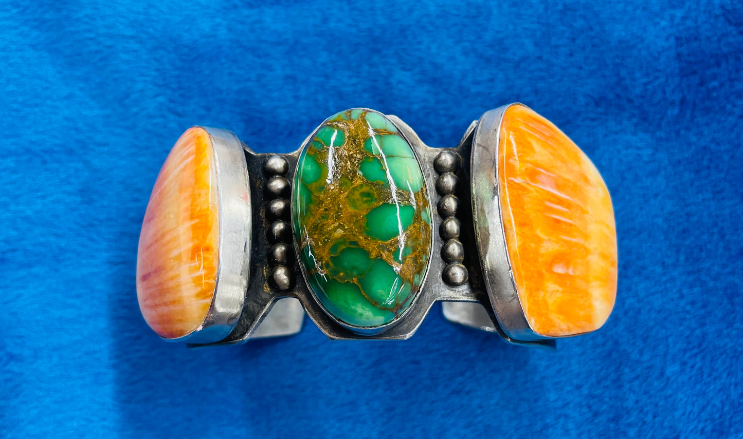Turquoise and Spiney Oyster Bracelet