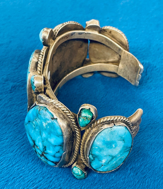 Vintage Turquoise and Silver Bracelet
