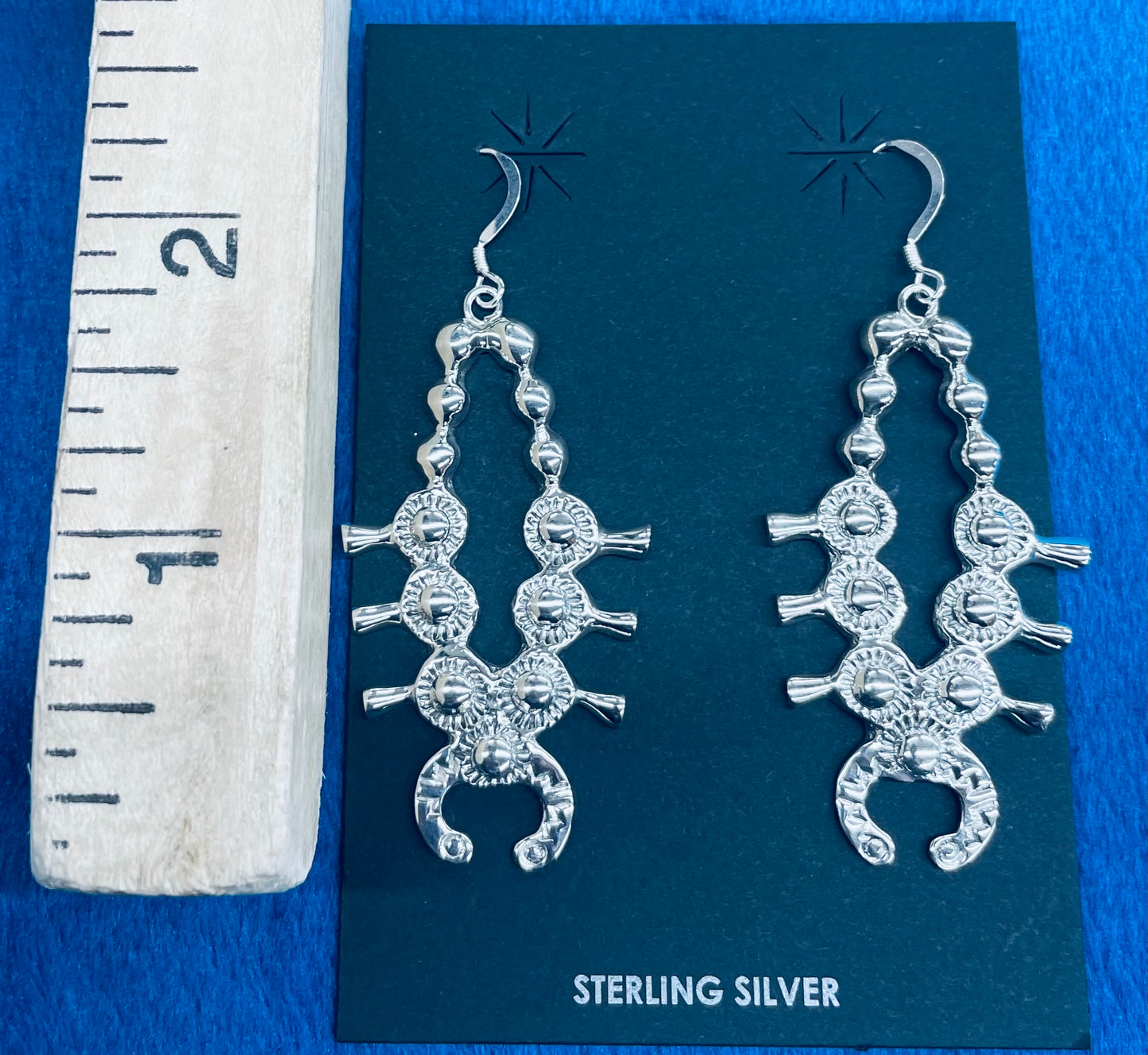 Silver Drop Squash Earrings