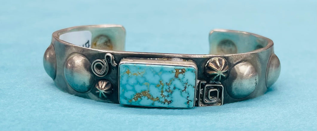 Silver and Turquoise Stone Bracelet