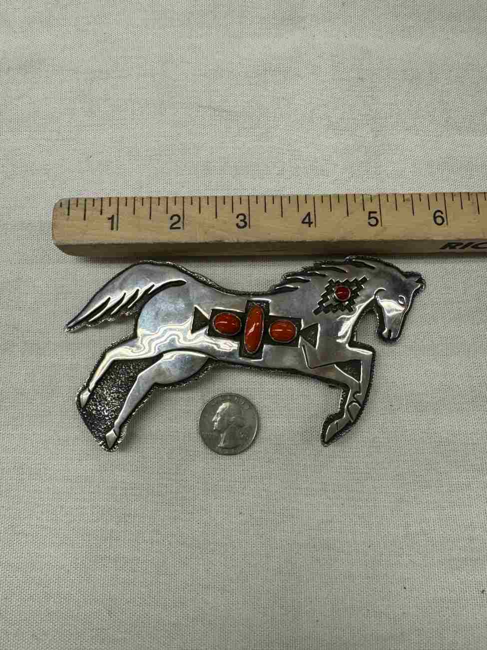 Horse Pendant with Silver and Wild Horse Stone, additional view 2