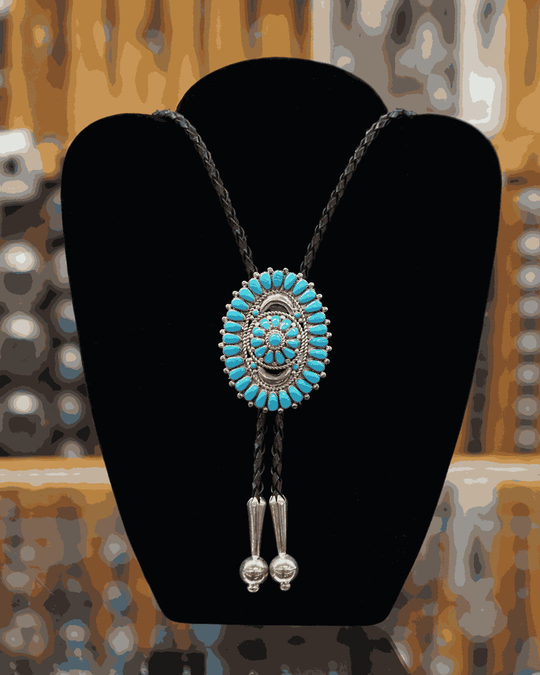 Turquoise Bolo with Silver Tips