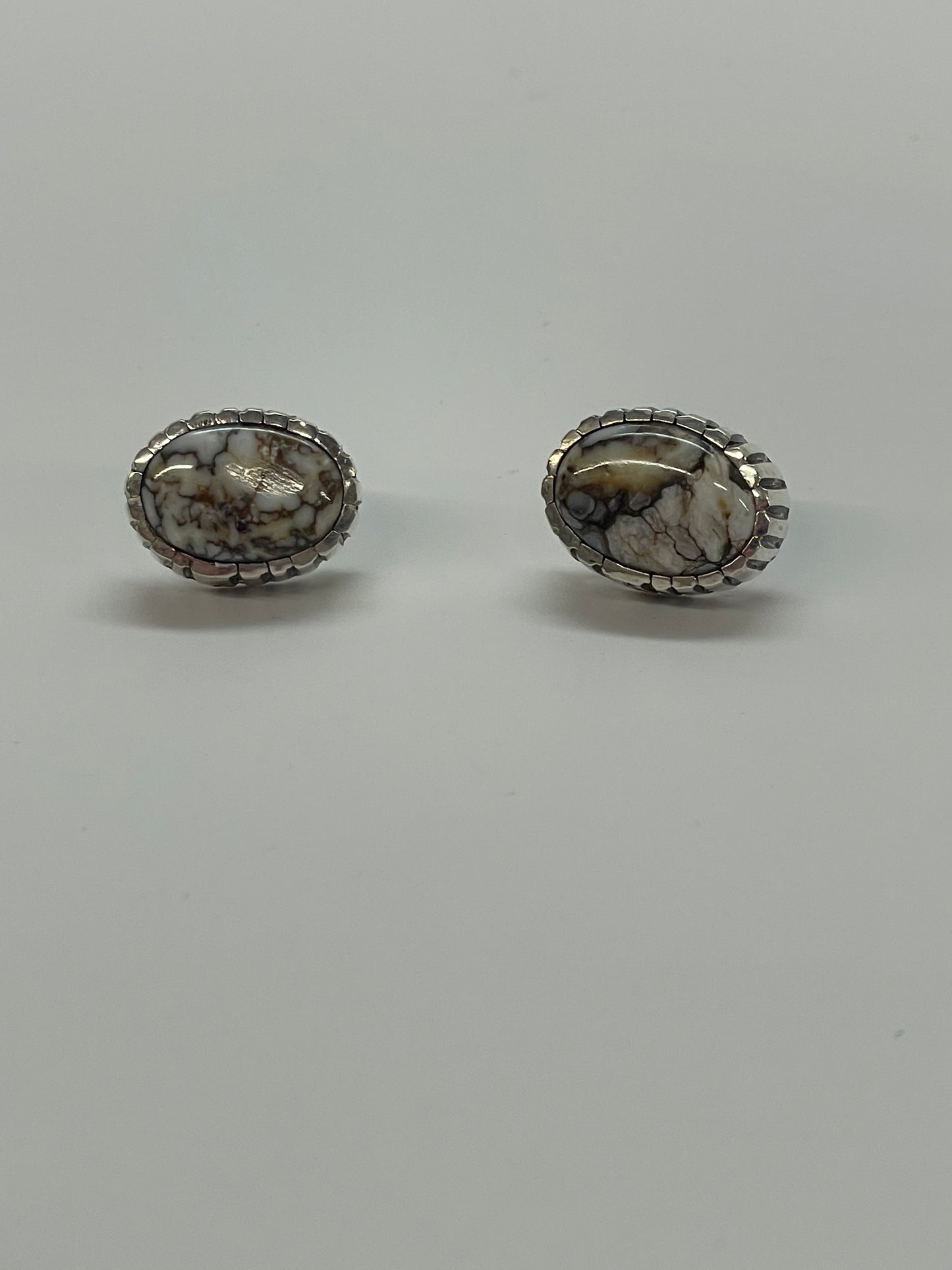 Small oval post earring