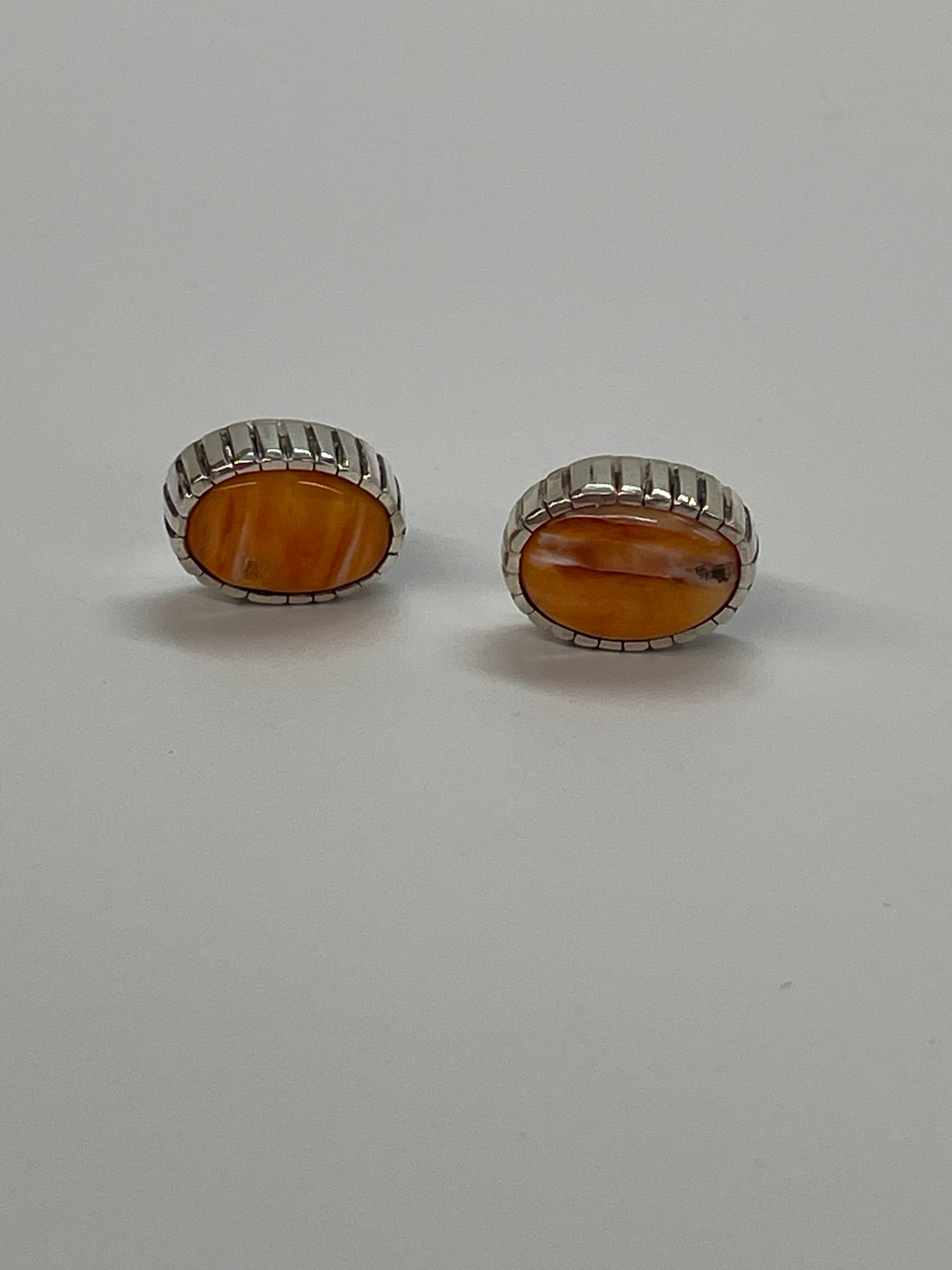 Small oval post earring