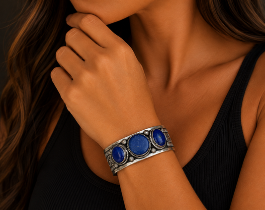 Authentic Stamp Lapis Multi-Stone Bracelet