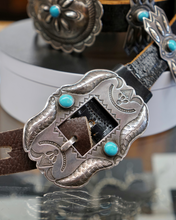 Load image into Gallery viewer, Sterling Silver and Turquoise Concho Belt
