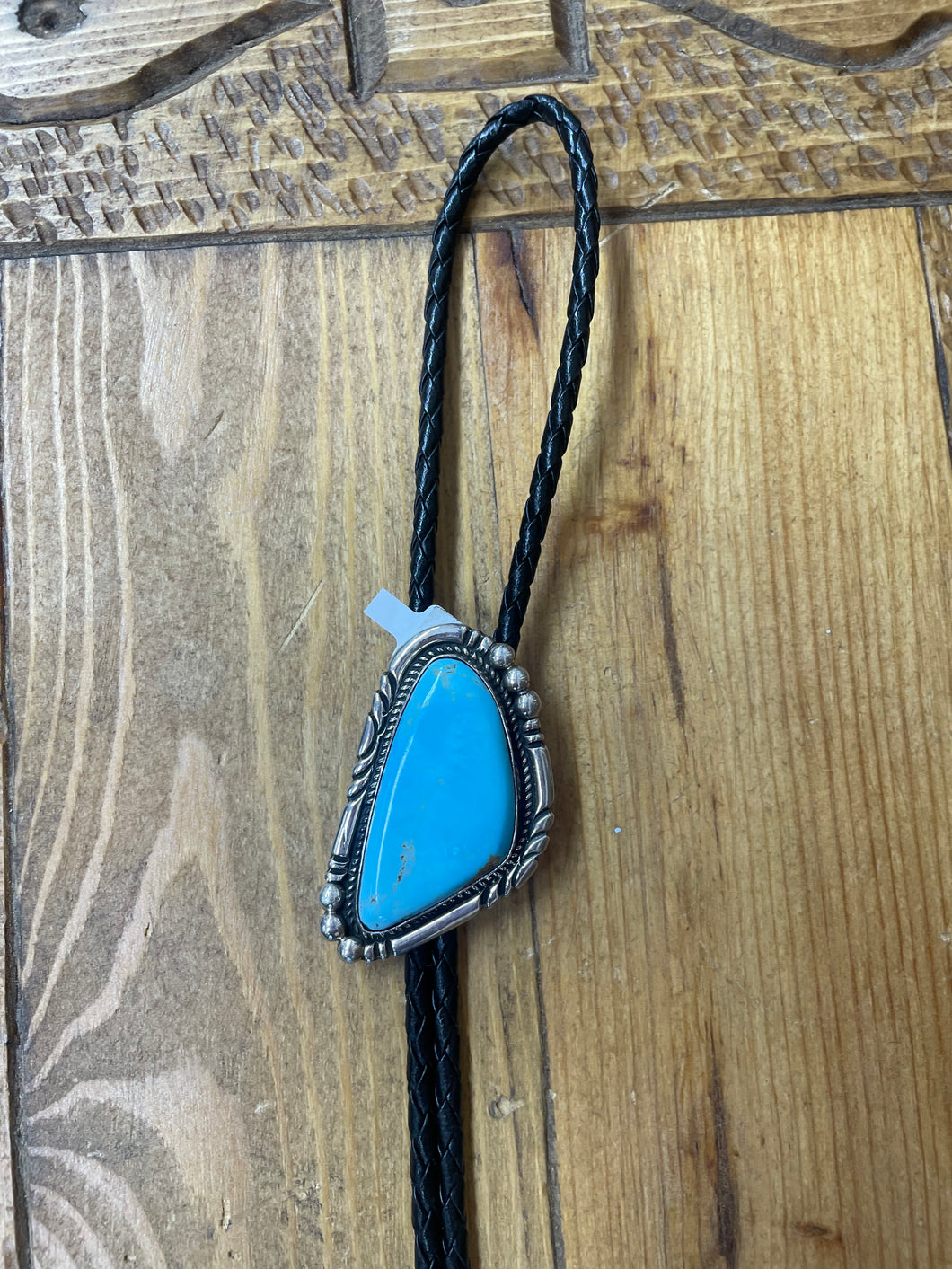 Silver and large turquoise stone  Bolo Tie