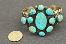 Load image into Gallery viewer, Turquoise and Silver Cluster Bracelet
