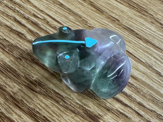 Zuni Frog Fetish Made from Chinese Flouirte Stone