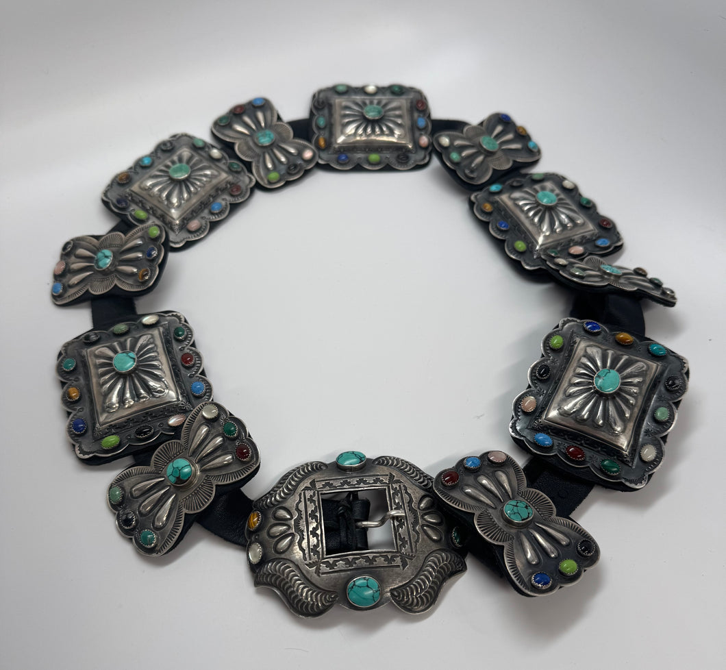 Kirk Smith Multi Stone Concho Belt