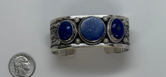 Authentic Stamp Lapis Bracelet