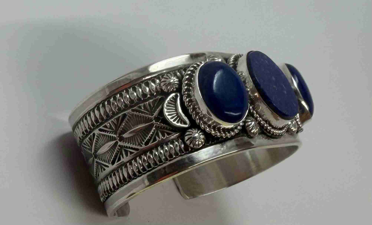 Authentic Stamp Lapis Multi-Stone Bracelet