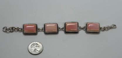 Authentic stamp Pink Conch Link Bracelet