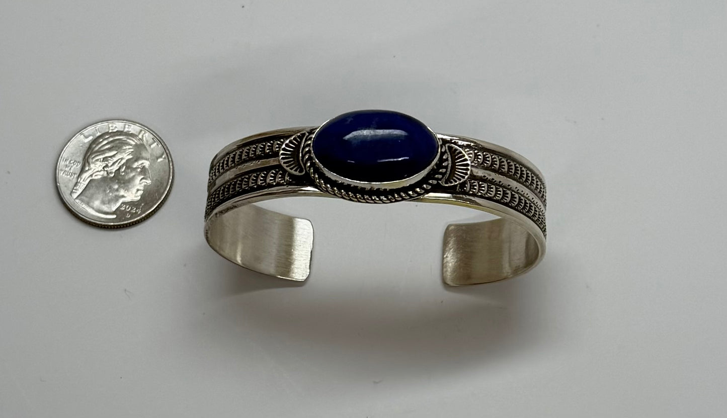 Authenic Stamp Lapis Bracelet