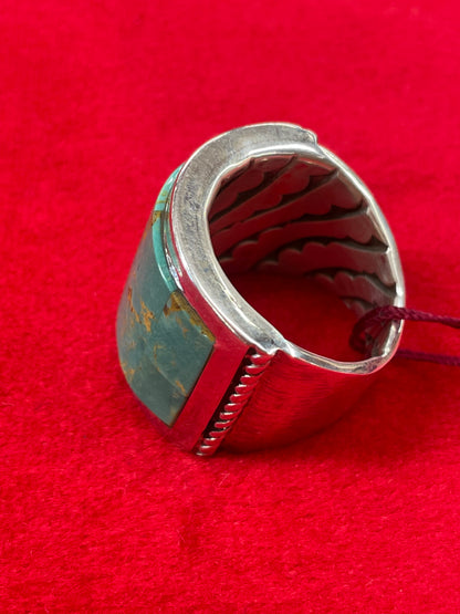 Mens Silver and Turquoise ring