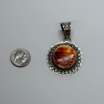 Authentic Stamp Orange Spiny Oyster Pendant
