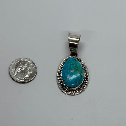 Authentic Stamp Kingman Turquoise Pendant