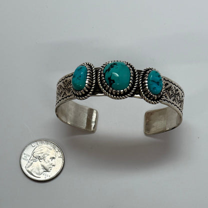 Authentic Stamp Kingman Turquoise Cuff Bracelet