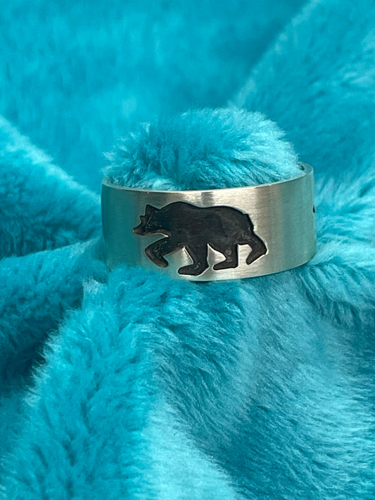 Silver Bear Ring