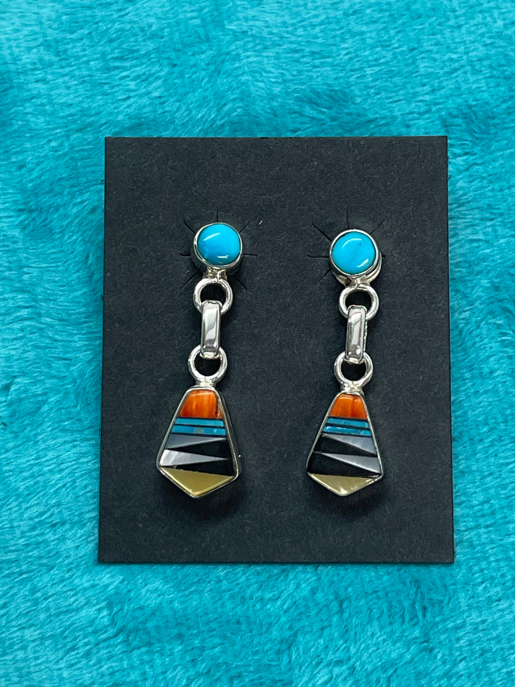 Turquoise and Multiple Stone Earrings