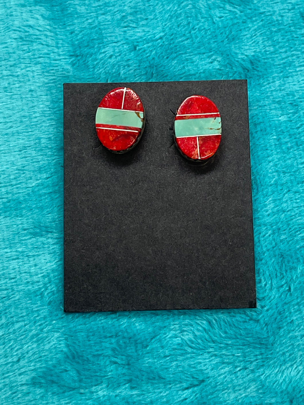 Turquoise and Coral earrings