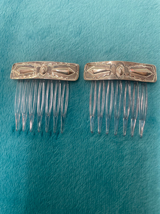 Silver Hair Clips