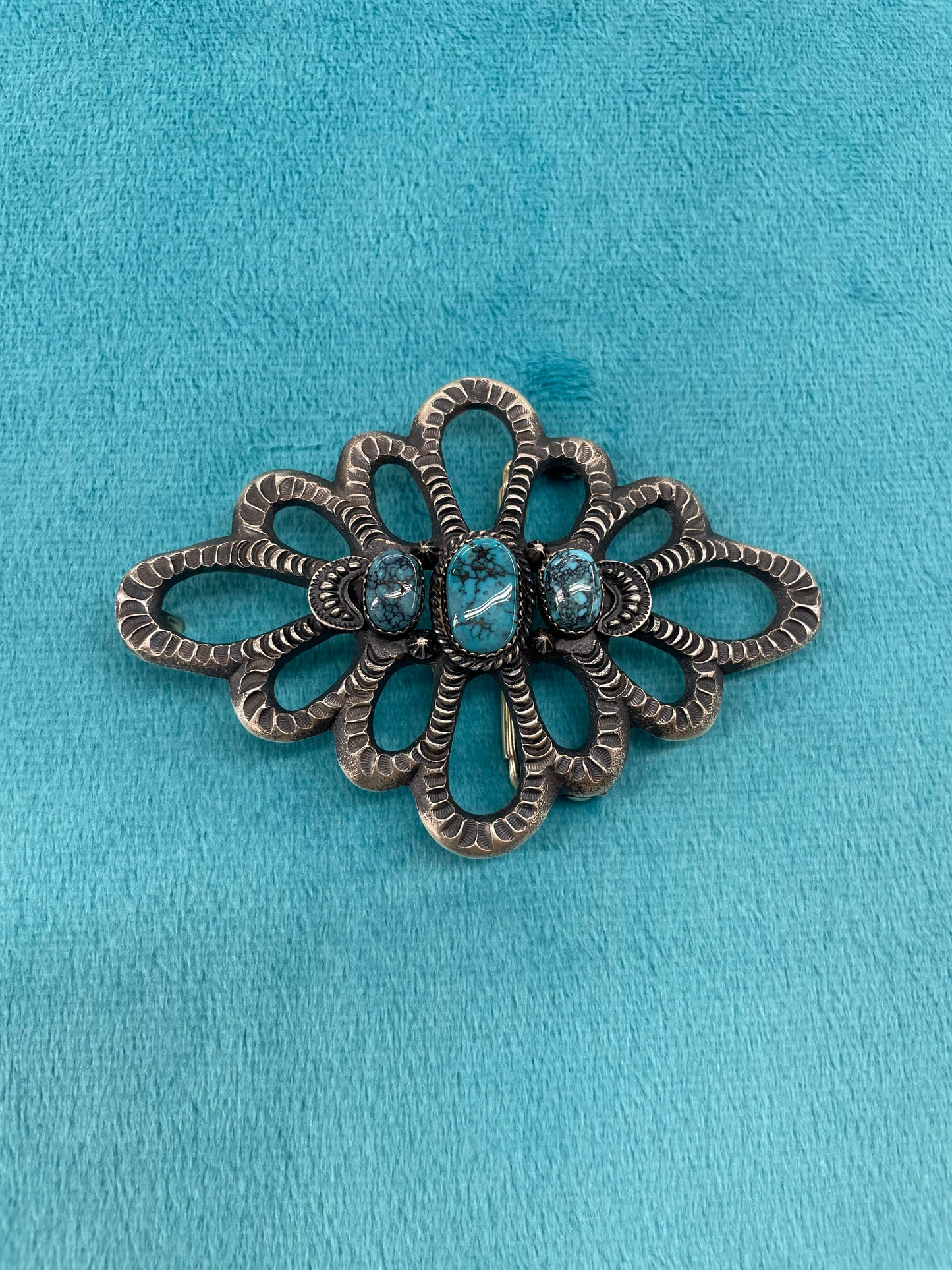 Sterling Silver and Turquoise Ladies Buckle