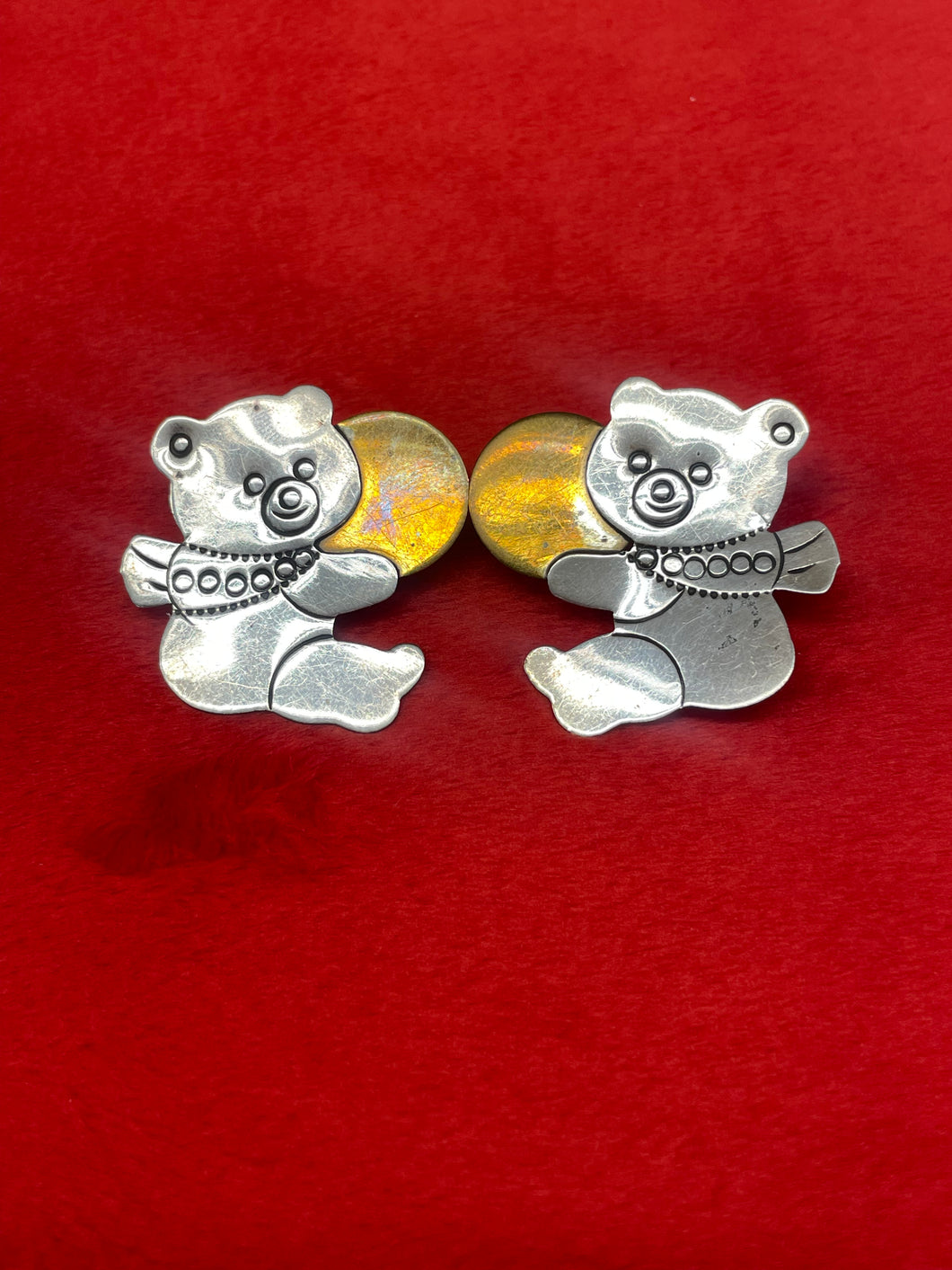 Sterling Silver Bear Earrings