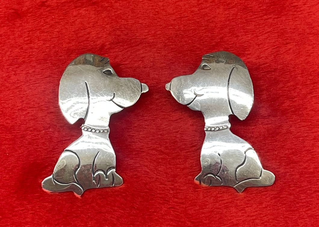 Sterling Silver Snoopy Earrings