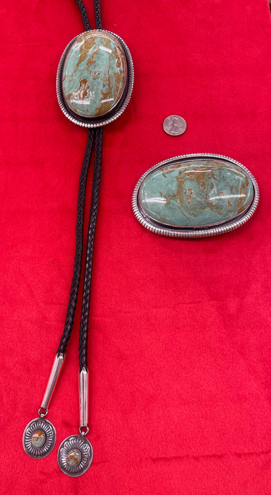 Large Royston Stone Bolo and Buckle Set