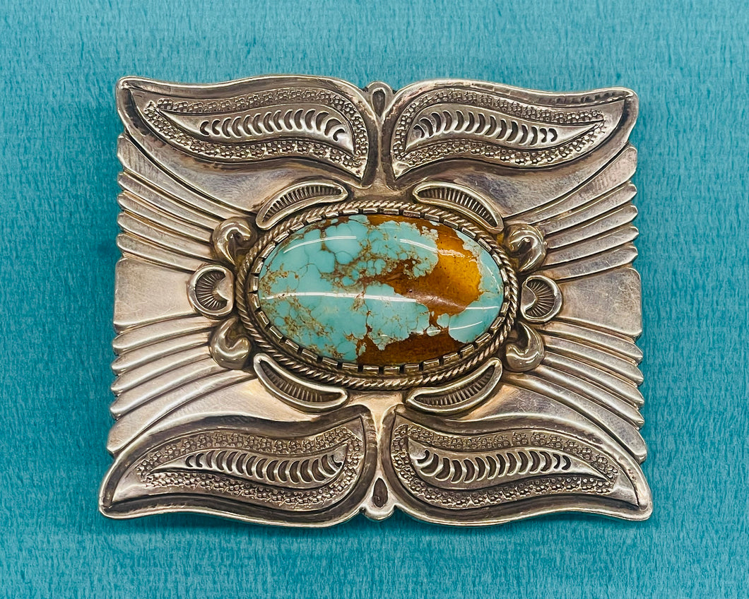 Silver Buckle with Royston Turquoise