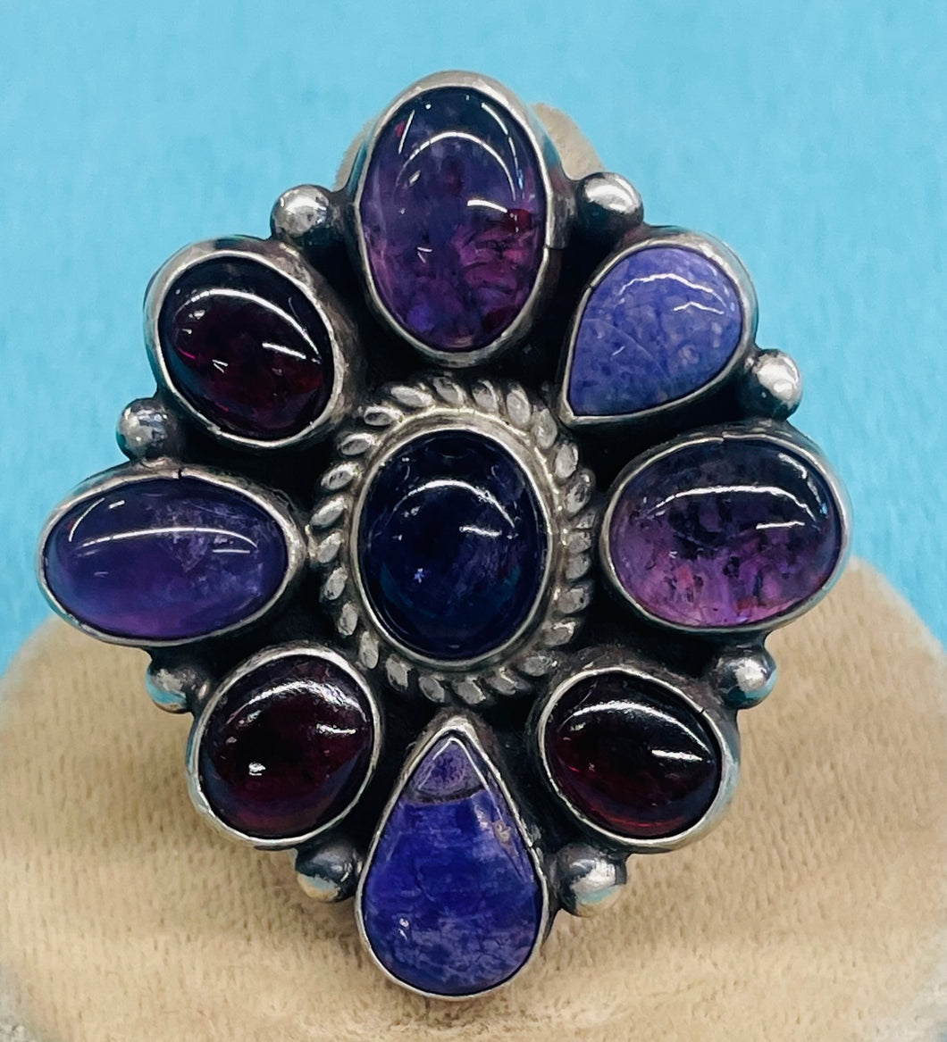 Multi Purple Stone Ring