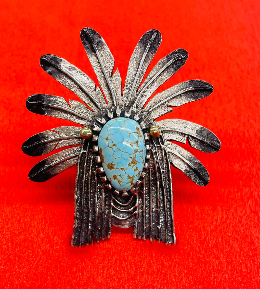 Headdress Ring with Turquoise Stone