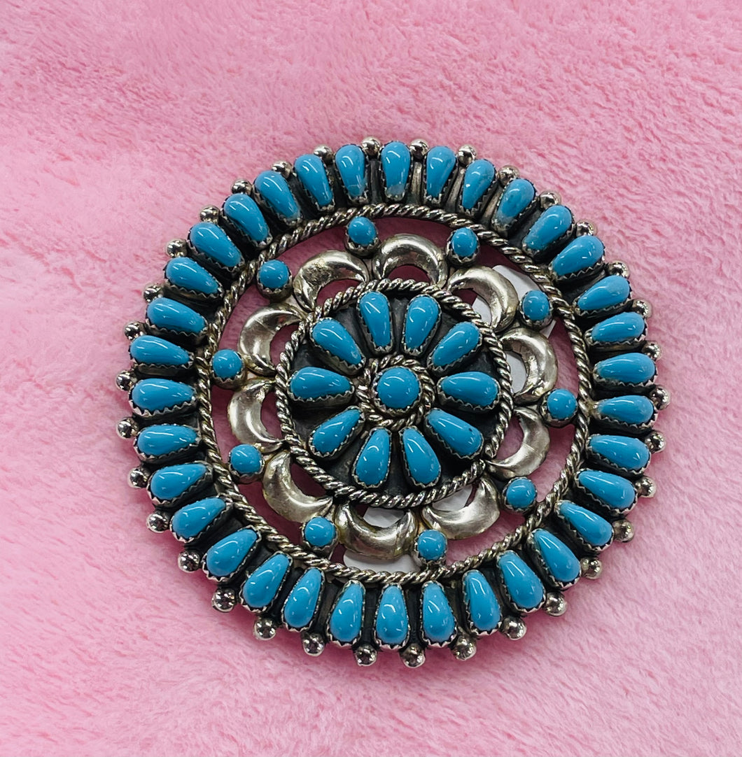 Turquoise Cluster Pin/Pendant