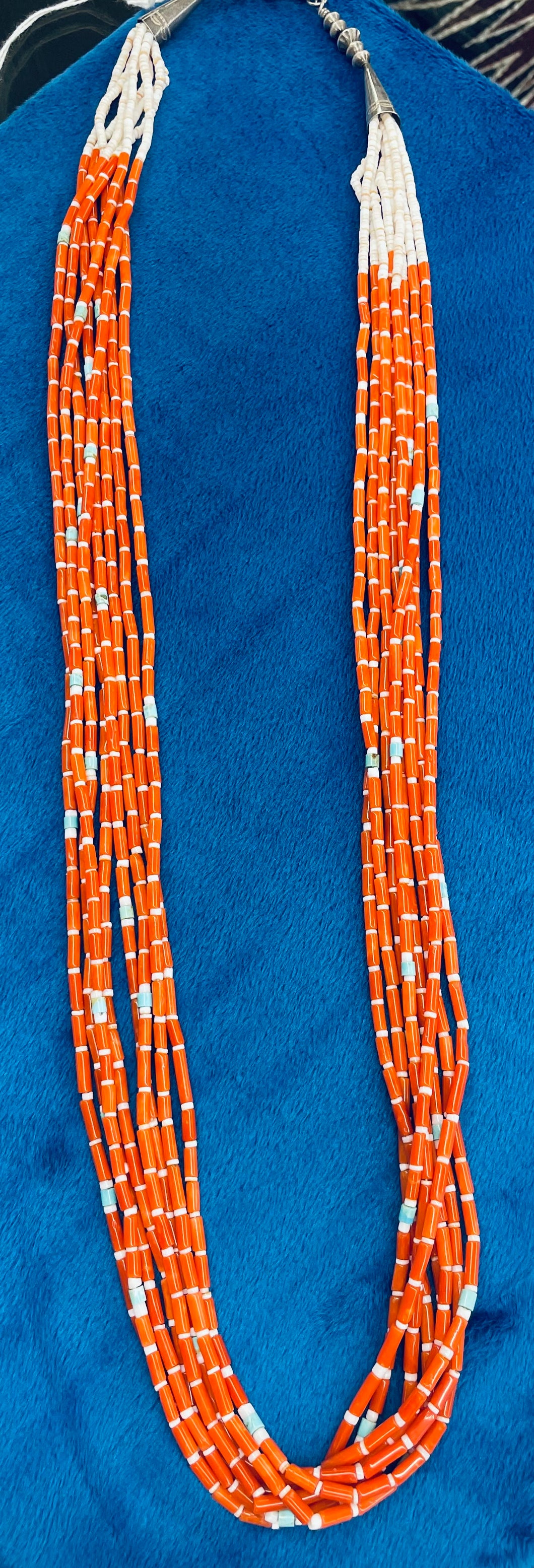 Eight Strand Coral Beads