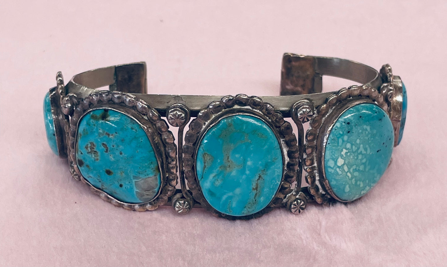 Vintage Turquoise and Silver Bracelet