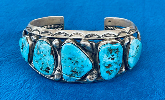Vintage Turquoise and Silver Bracelet