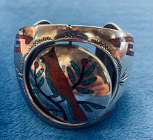 Load image into Gallery viewer, Zuni Sterling Silver Inlay Bracelet with Flip Reversible Front
