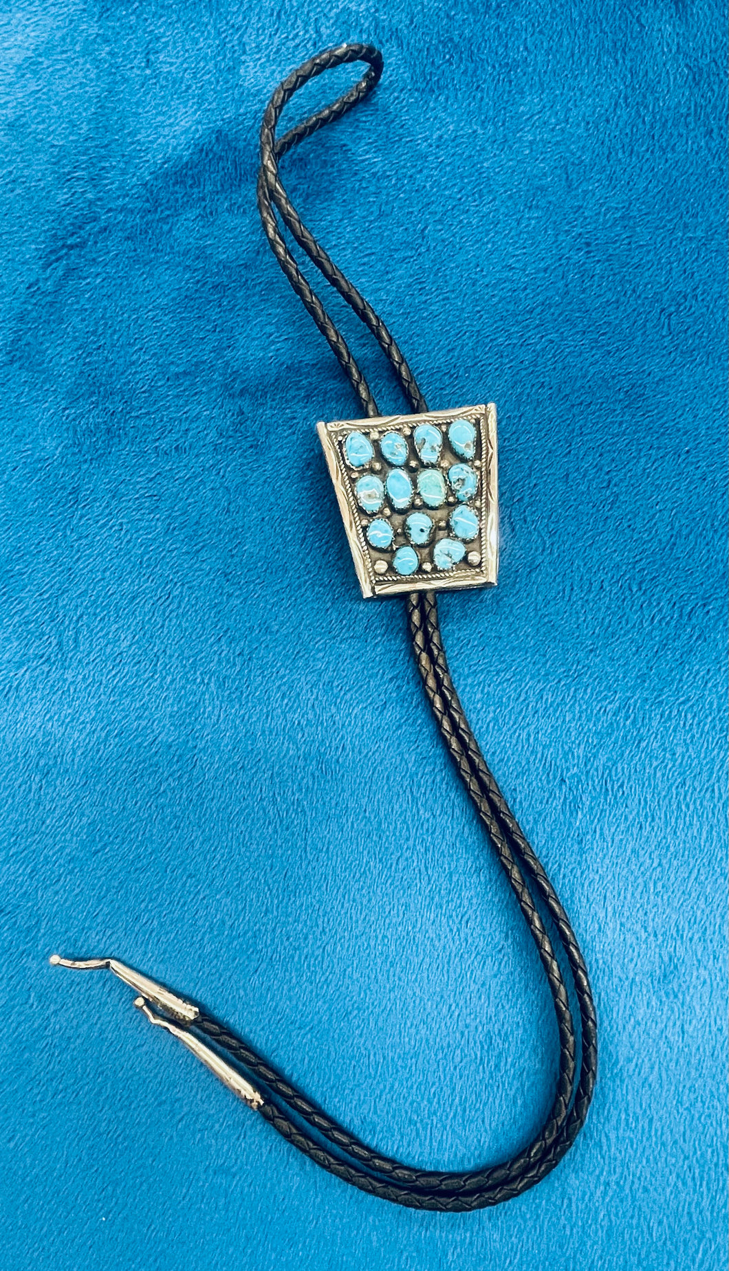 Turquoise and Silver Bolo Tie