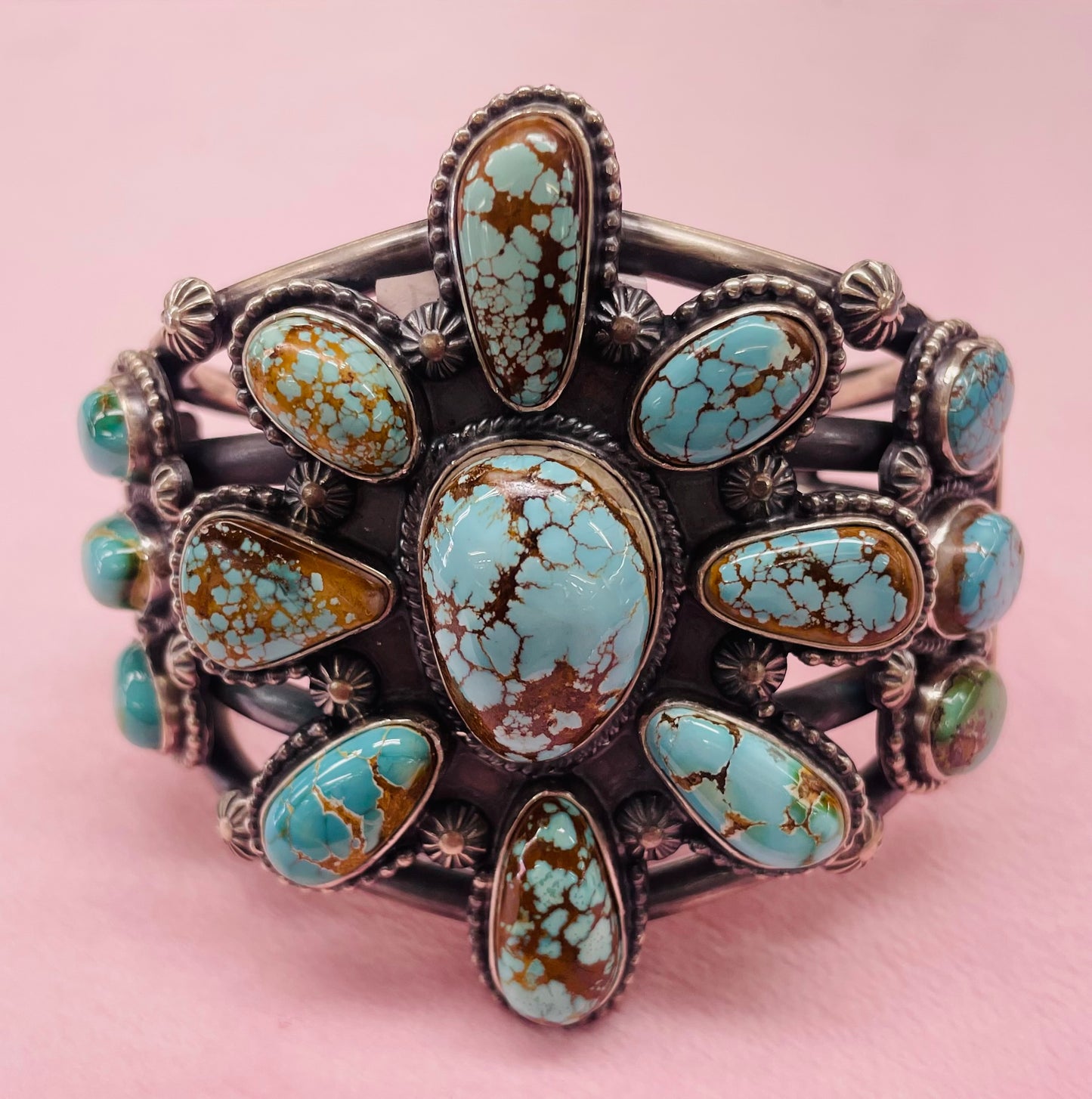 Turquoise Cluster Bracelet