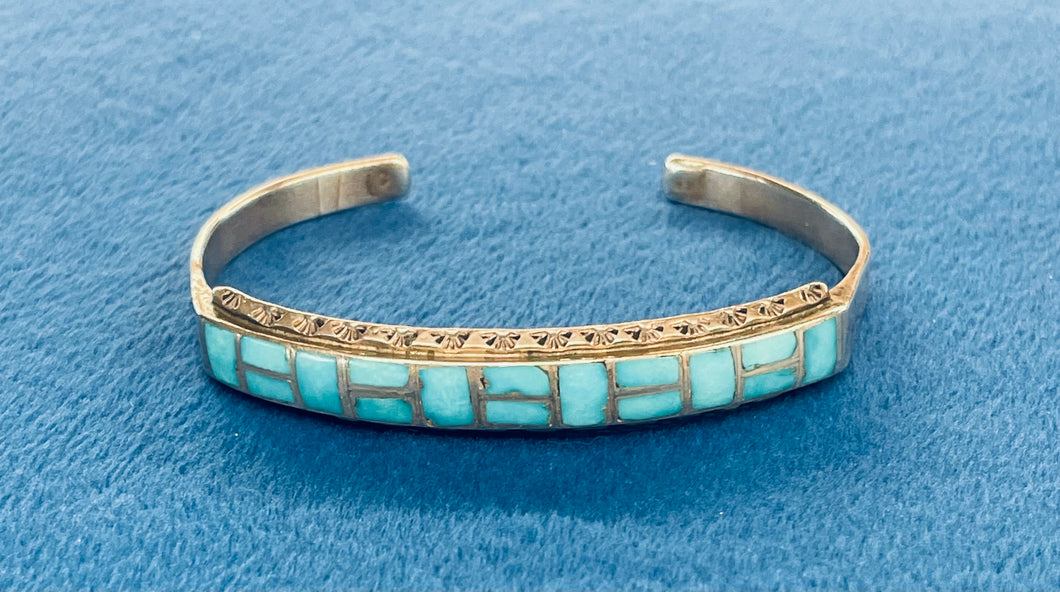 Vintage Silver and Turquoise Bracelet