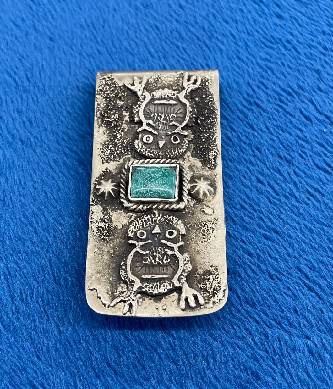 Sterling Silver with Turquoise Stone Money Clip