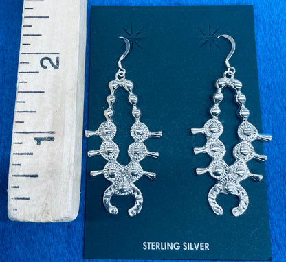 Silver Drop Squash Earrings