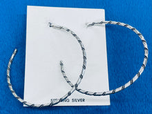 Load image into Gallery viewer, Large Silver Hoops
