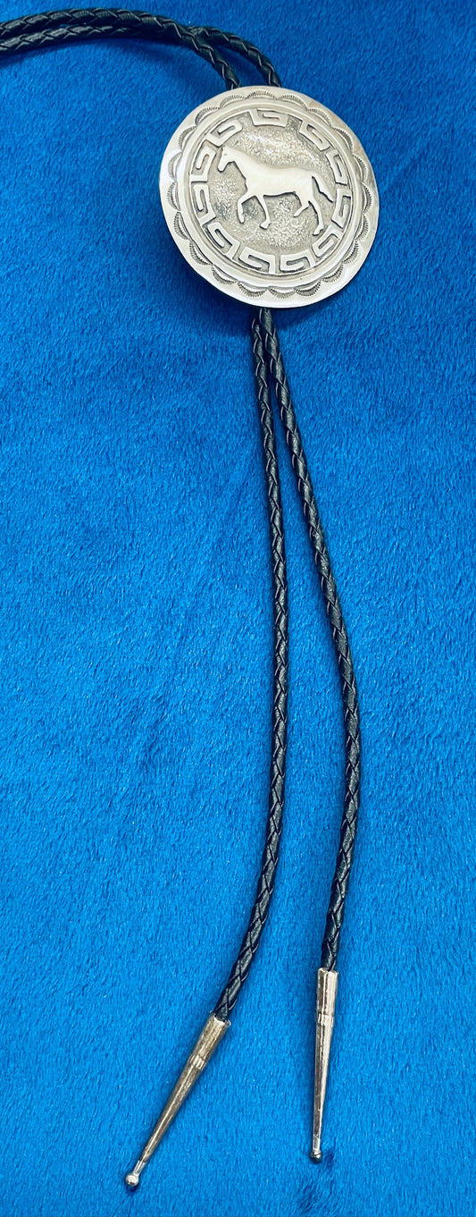 Sterling Silver Horse Bolo Tie