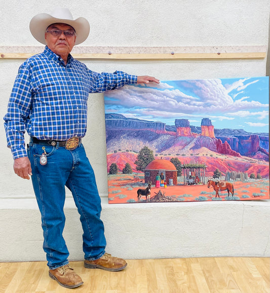 JC Black "Hot Afternoon On Rez" Painting