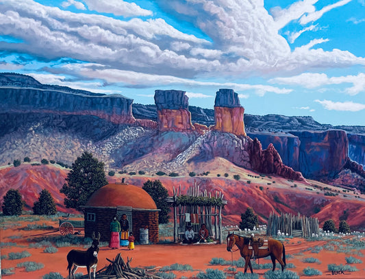 JC Black "Hot Afternoon On Rez" Painting