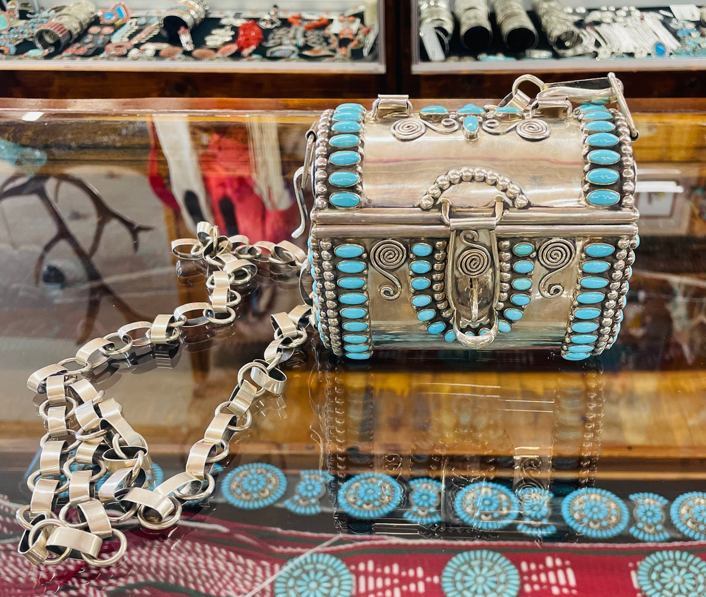 Sterling Silver and Turquoise Purse