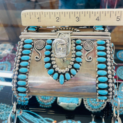 Sterling Silver and Turquoise Purse